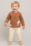 INFANT KNIT TO TEXTILE SUIT