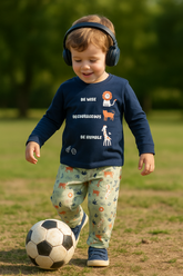 INFANT KNIT TO TEXTILE SUIT