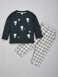 INFANT KNIT TO TEXTILE SUIT